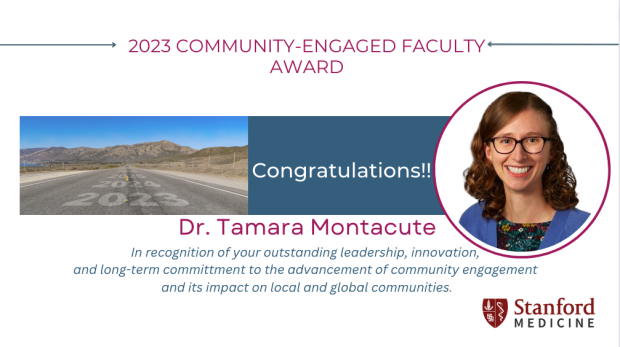 2023 21st Annual Community Health Symposium Community-engaged Faculty Award | Dr. Montacute